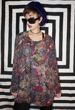 VINTAGE 80'S FLORAL BLOUSE