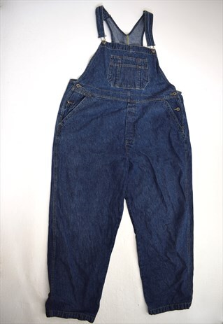 VINTAGE 90S ST JOHNS DARK BLUE DENIM DUNGAREES