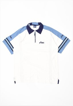 Vintage Asics Polo Shirt White