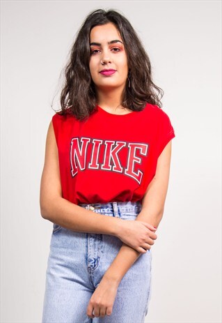 90'S VINTAGE NIKE RED VEST TOP T-SHIRT