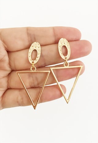 HANDMADE GOLD GEO SHAPE EARRING