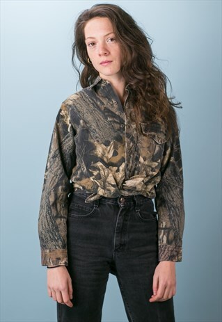 VINTAGE MOSSY OAK REALTREE CAMO SHIRT HEAVY DUTY