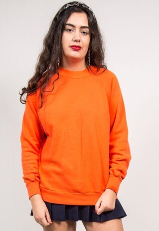 VINTAGE 90' BRIGHT ORANGE SWEATSHIRT