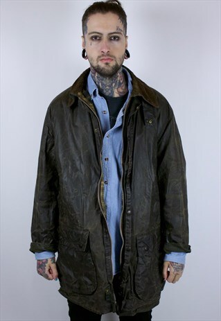 VINTAGE BARBOUR BORDER WAXED JACKET