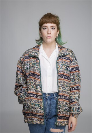 VINTAGE SILK BOMBER JACKET