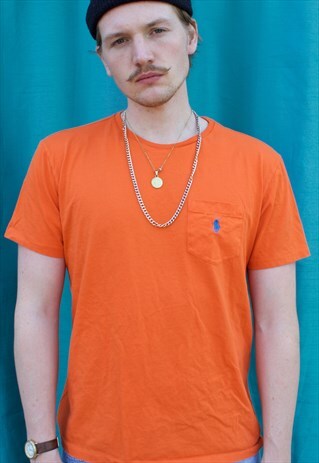 VINTAGE ORAGNE RALPH LAUREN T SHIRT