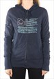 Ralph Lauren - Blue Embroidered Zipped Hoodie - Medium