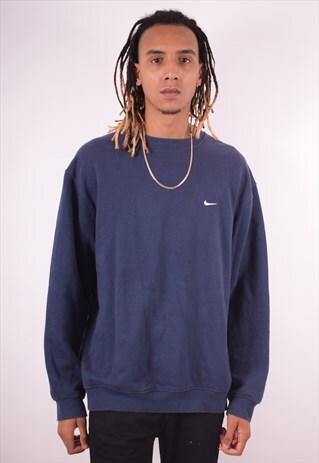 NIKE MENS VINTAGE SWEATSHIRT JUMPER XL BLUE 90S