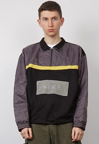 VINTAGE 90'S NIKE LOGO MESH ZIP-UP SWEATSHIRT