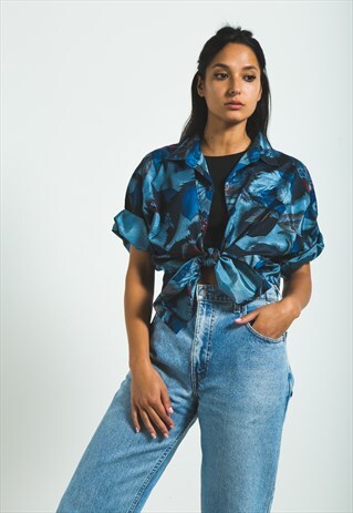 VINTAGE 80S HAWAIIAN SHORT SLEEVE SHIRT / S6873