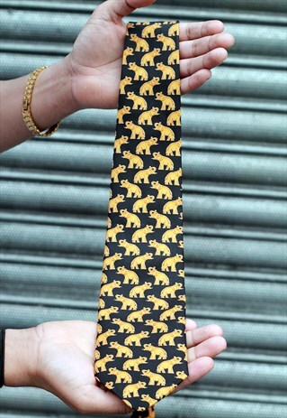 VINTAGE HARRODS SILK ELEPHANT TIE