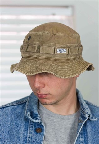 VINTAGE RALPH LAUREN BUCKET HAT LOGO 90S ONE-SIZE 3.9