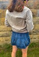 HARRINGTON BEIGE RETRO ZIP UP PREPPY JACKET