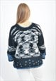 VINTAGE KNITWEAR JUMPER IN ABSTRACT PRINT