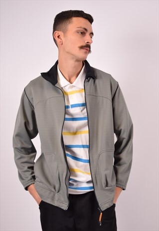 VINTAGE ASICS TRACKSUIT TOP JACKET GREY