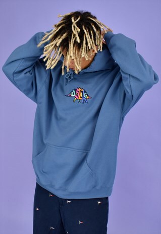 G&G UNISEX INDIGO ORIGINAL DINO HOOD