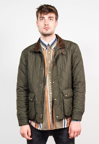 VINTAGE RALPH LAUREN GREEN QUILTED JACKET