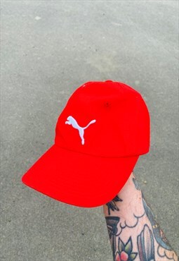 Vintage 90s Puma Red Embroidered Hat Cap