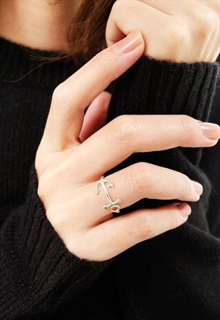 ANCHOR STERLING SILVER RING