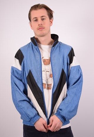 VINTAGE PUMA TRACKSUIT TOP JACKET BLUE