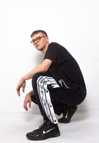 VINTAGE 90S REEBOK SIDE POPPERS TRACK PANTS ID:7347