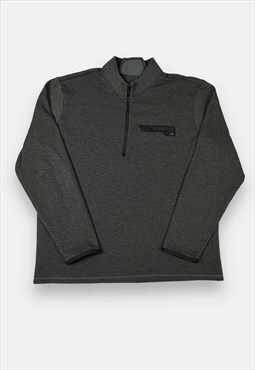 Adidas grey 1/4 zip fleece jumper size XL