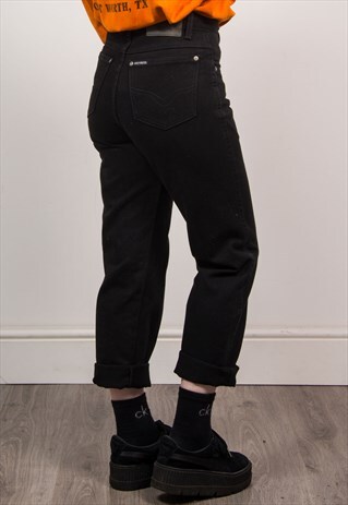 HARLEY-DAVIDSON VINTAGE 90'S BLACK MOM JEANS