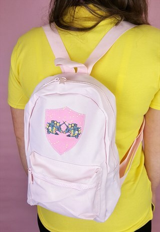 UNICORN CREST BABY PINK MINI BACKPACK