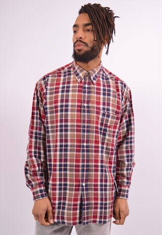 MENS VINTAGE SHIRT XL MULTI CHECK 90S