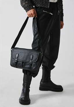 Men's hand-woven textured shoulder bag  A VOL.2