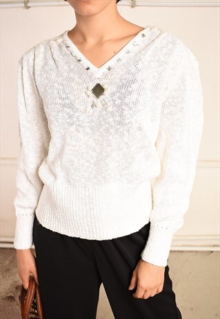 80'S RETRO FESTIVAL GARM KNIT PARIS CHIC JUMPER
