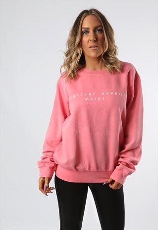 SWEATSHIRT JUMPER OVERSIZED PORTLAND HARBOR LOGO UK 14 (24M