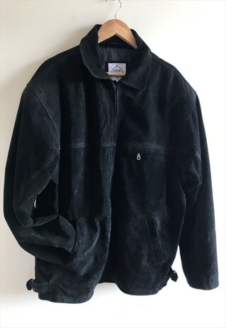 AMAZING 90'S PADDED SUEDE BOXY OVERSIZED JACKET