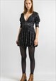 90S JUST CAVALLI LABEL ROBERTO CAVALLI BLACK DRESS 6028