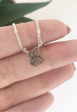 BEE NECKLACE, BEE JEWELLERY, SILVER NECKLACE, SPRING