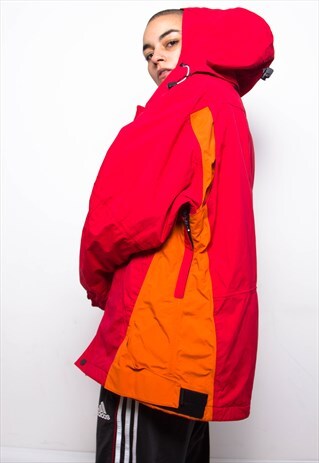 VINTAGE 90S KAPPA RED SKI JACKET ID:1442
