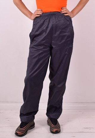 ADIDAS WOMENS VINTAGE TRACKSUIT TROUSERS W30 L30 GREY 90S
