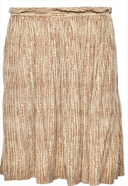 Vintage Printed Midi Skirt - S