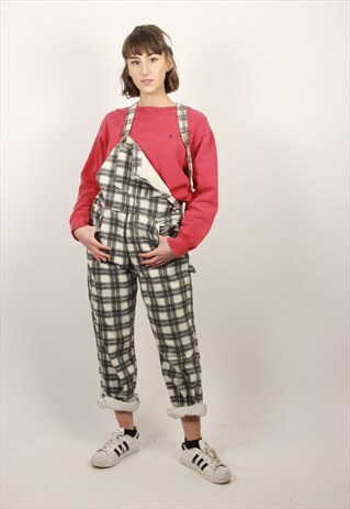 VINTAGE CHECK DUNGAREES