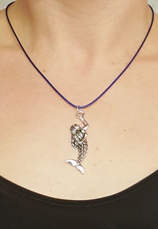 MERMAID CHARM BLUE NECKLACE