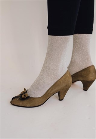 VINTAGE 80S MOSS MIDI HEEL SHOES