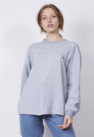 VINTAGE 90'S CHAMPION GREY/BLUE SPECKLE SWEATER