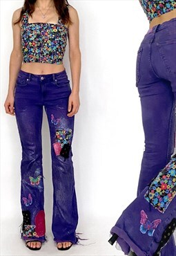 Energy Angel Bratz Inspired Butterfly Floral Flare Jeans Set