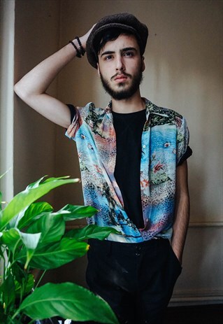VINTAGE COLORFUL TIKI SHIRT