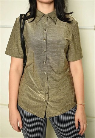 VINTAGE 90S RETRO MONOCHROME PARIS CHIC SHIRT TOP