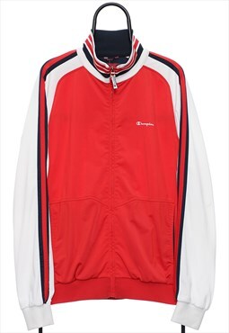 Vintage Champion Red Tracksuit Jacket Mens