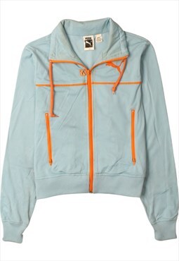 Vintage 90's Puma Sweatshirt Heavyweight Full Zip Up Blue