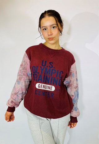 VINTAGE SIZE L CHAMPION U.S OLYMPICS SWEATSHIRT IN MULTI