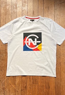 Nautica White Print T - Shirt