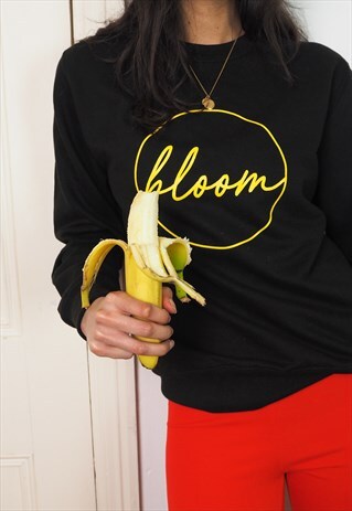 BLOOM PRINTED GRAPHIC SLOGAN SWEATSHIRT
